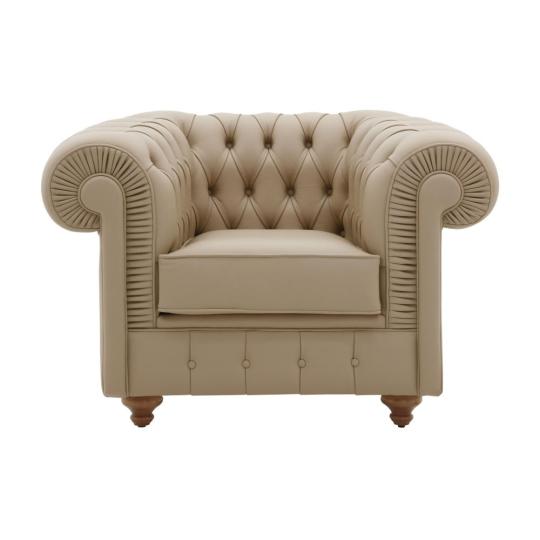 elegans tuzott karpitos bor bezs chesterfield fotel klasszikus mediterran modern polgari iroda targyalo egyedi butor kenyelmes nappali lounge butorok.jpg